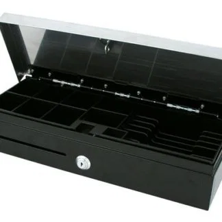 VPOS CASH DRAWER FLIPTOP 6 NOTE 8 COIN 24V BLK